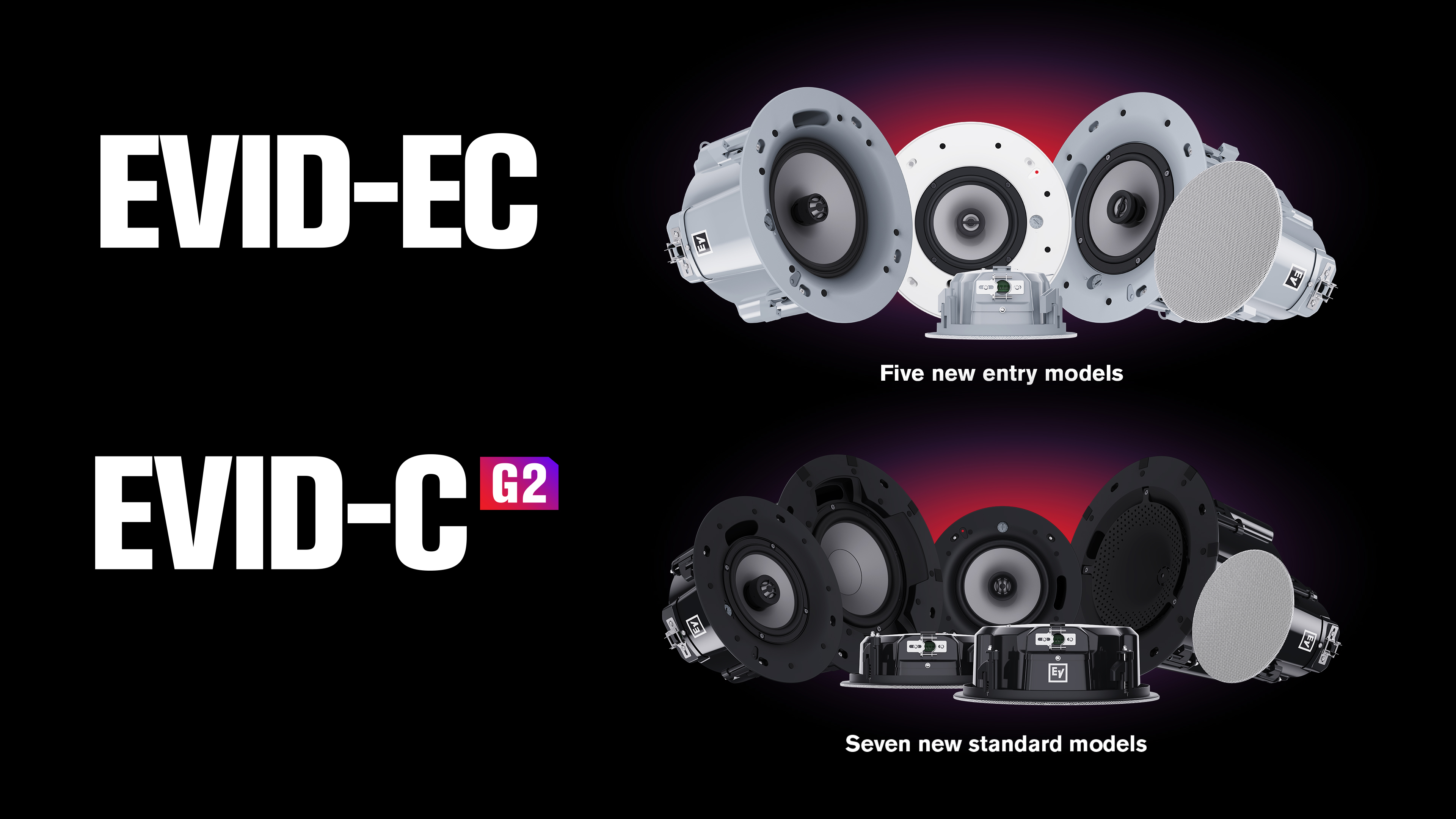 Next-generation EVID ceiling speakers