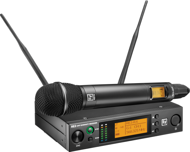 RE3-ND76 UHF wireless set featuring ND76 dynamic cardioid