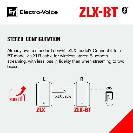ZLX-12BT 12 powered loudspeaker with bluetooth audio* by Electro-Voice